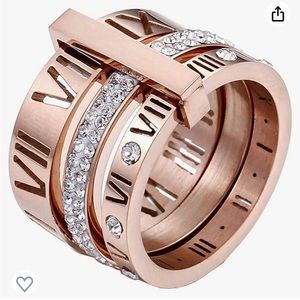 Jaline Stainless Zirconia Roman Numeral Ring